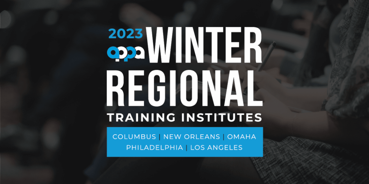 APPA 2023 Regional Training Institutes